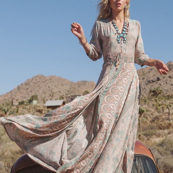 Spell Sage Boho Blossom Paisley Maxi Dress - Picture 2 of 6